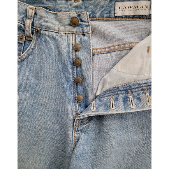 Vintage LAWMAN Western Rodeo High-Waisted Light Denim Tapered Jeans Women's Sz 7 - Picture 5 of 8